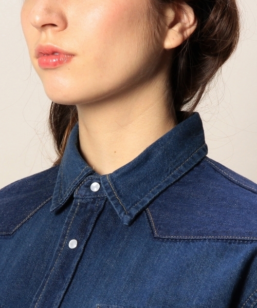 BEAUTY&YOUTH UNITED ARROWS（ビューティーアンドユースユナイテッドアローズ）の「BY AMERICANA 別注デニムウエスタンシャツ ◆（シャツ/ブラウス・レディース・ネイビー・フリー）」の7枚目の写真