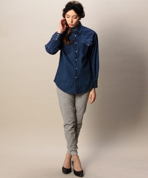 BEAUTY&YOUTH UNITED ARROWS（ビューティーアンドユースユナイテッドアローズ）の「BY AMERICANA 別注デニムウエスタンシャツ ◆（シャツ/ブラウス・レディース・ネイビー・フリー）」の6枚目の写真