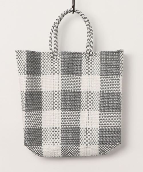 Letraメルカドバック☆BIG CHECK-Silver/Cream Lサイズ MERCADO BAG - BIG CHECK - Gold / White (XS) | Letra｜レトラ