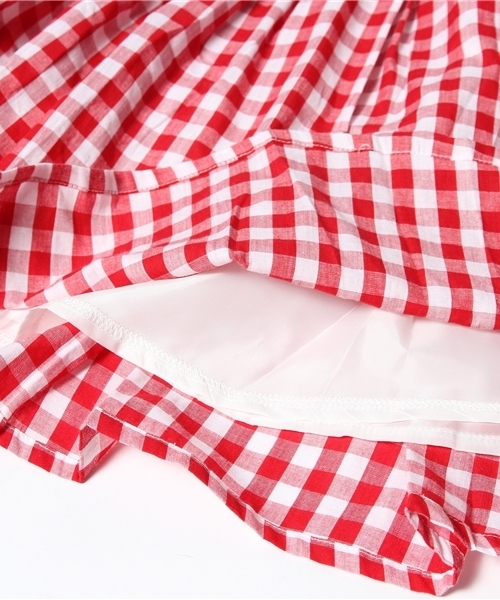 WEGO(ウィゴー)の「WEGO/ギンガムチェックミドルスカート(スカート・レディース・ブラック/ブルー/レッド・FREE)」の10枚目の写真