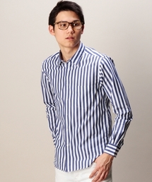 BEAUTY&YOUTH UNITED ARROWS | BY ブルー/パターン レギュラーカラー シャツ◆(シャツ/ブラウス)