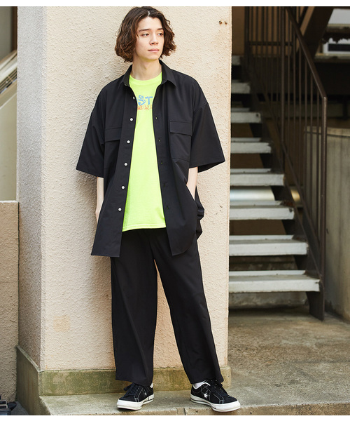 JUNRED（ジュンレッド）の「【AIR DRY/エアードライ】ビッグシャツ（シャツ/ブラウス・メンズ・ブラック/ライトグレー/ダークブラウン/ネイビー・M/L）」の13枚目の写真