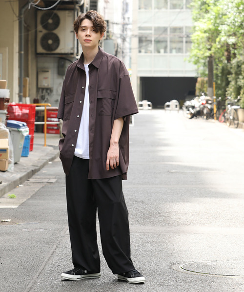 JUNRED（ジュンレッド）の「【AIR DRY/エアードライ】ビッグシャツ（シャツ/ブラウス・メンズ・ブラック/ライトグレー/ダークブラウン/ネイビー・M/L）」の15枚目の写真