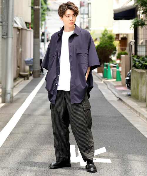 JUNRED（ジュンレッド）の「【AIR DRY/エアードライ】ビッグシャツ（シャツ/ブラウス・メンズ・ブラック/ライトグレー/ダークブラウン/ネイビー・M/L）」の16枚目の写真