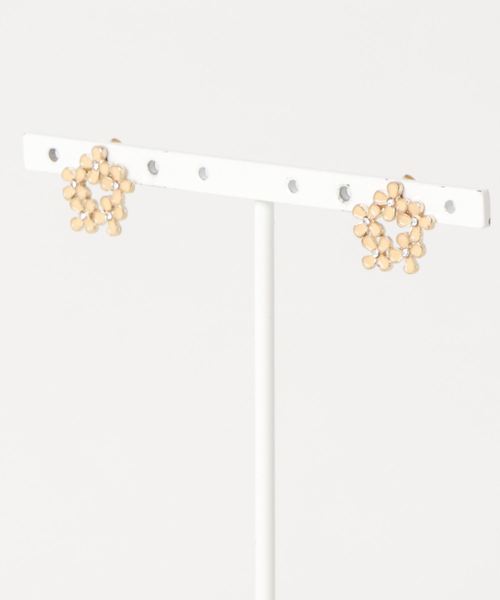 カヤ(カヤ)の「【カヤ】小花ブーケピアス(ピアス(両耳用)・レディース・ホワイト/ブルー/シャーベット・FREE)」の1枚目の写真