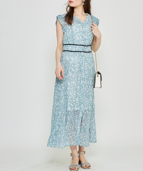 Tocco Closet トッコ クローゼット の ペチコート付き２wayフラワープリントシフォンワンピース Tocco Closet Luxe ワンピース Wear