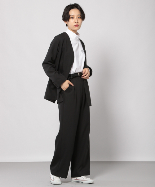 PAGEBOY（ページボーイ）の「セットアップ ウールライクタックパンツ（その他パンツ・レディース・ダークブラウン/グレイッシュベージュ/チャコールグレー/ピンク/ブラック・SMALL/MEDIUM）」の21枚目の写真