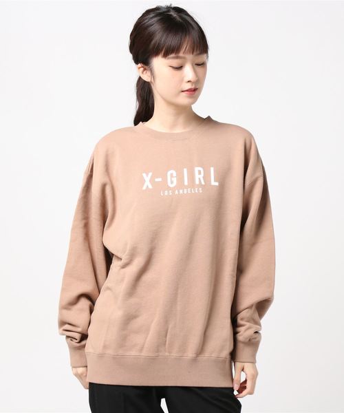 Sweat Crew Top スウェット X Girl エックスガール のファッション Logo Logo Crew スウェット Smart セール