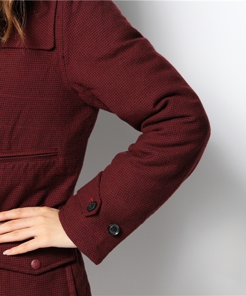 Ray BEAMS（レイビームス）の「●White Mountaineering / パターン ダッフルコート（ダッフルコート・レディース・ブラック系その他/ワイン・ONE SIZE）」の5枚目の写真