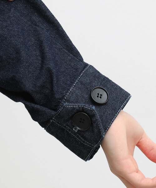 ADAM ET ROPE'（アダムエロペ）の「ステッチワークミリタリージャケット（その他アウター・レディース・ホワイト/ネイビー・FREE）」の15枚目の写真