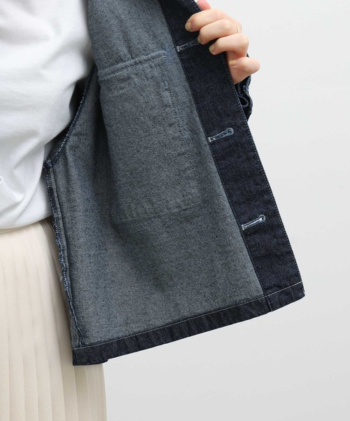 ADAM ET ROPE'（アダムエロペ）の「ステッチワークミリタリージャケット（その他アウター・レディース・ホワイト/ネイビー・FREE）」の20枚目の写真