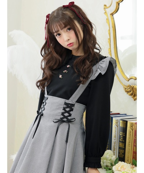 Ank Rouge アンクルージュ の Petitroseフリル衿tops Tシャツ カットソー Wear