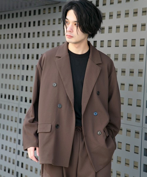 Bling Leads(ブリングリーズ)の「bling leads/ダブルテーラードジャケット(テーラードジャケット・メンズ・ブラック/ベージュ/ネイビー/ブラウン/チャコール・MEDIUM/LARGE)」の7枚目の写真