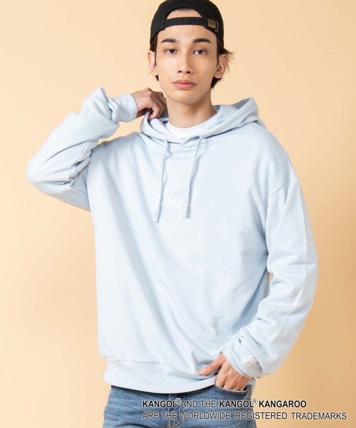 KANGOL(カンゴール)の「∴WEGO/KANGOL別注ビッグシルエットプルパーカー(パーカー・メンズ・ブラック/サックスブルー/ベージュ/ホワイト・MEDIUM/LARGE)」の17枚目の写真