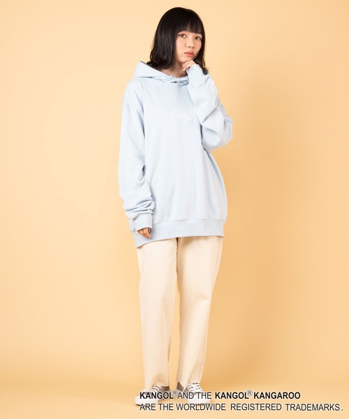 KANGOL(カンゴール)の「∴WEGO/KANGOL別注ビッグシルエットプルパーカー(パーカー・メンズ・ブラック/サックスブルー/ベージュ/ホワイト・MEDIUM/LARGE)」の18枚目の写真