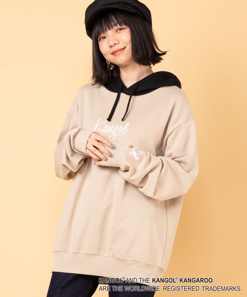 KANGOL(カンゴール)の「∴WEGO/KANGOL別注ビッグシルエットプルパーカー(パーカー・メンズ・ブラック/サックスブルー/ベージュ/ホワイト・MEDIUM/LARGE)」の7枚目の写真