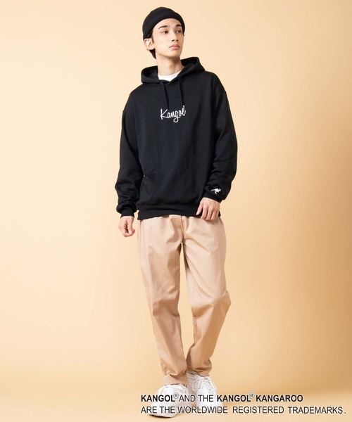 KANGOL(カンゴール)の「∴WEGO/KANGOL別注ビッグシルエットプルパーカー(パーカー・メンズ・ブラック/サックスブルー/ベージュ/ホワイト・MEDIUM/LARGE)」の6枚目の写真