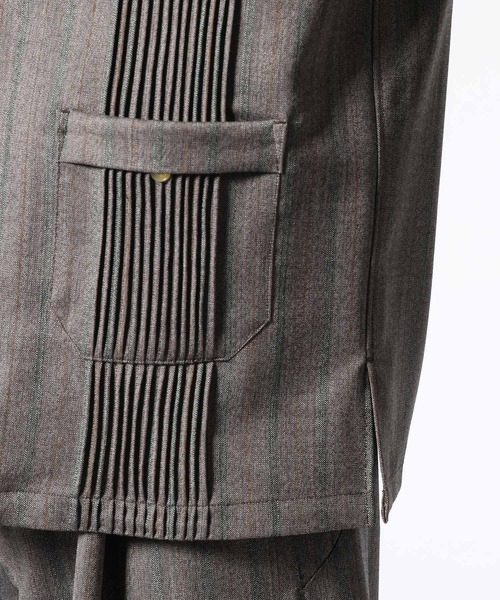 ADAM ET ROPE'（アダムエロペ）の「【NIKKE】キューバビーチ オーバーサイズ開襟シャツ（シャツ/ブラウス・メンズ・ブラウン系その他/ブラック系その他・M/L/XL）」の9枚目の写真