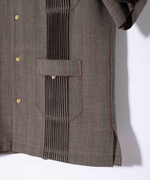 ADAM ET ROPE'（アダムエロペ）の「【NIKKE】キューバビーチ オーバーサイズ開襟シャツ（シャツ/ブラウス・メンズ・ブラウン系その他/ブラック系その他・M/L/XL）」の15枚目の写真