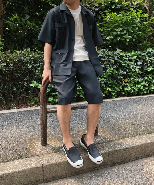 ADAM ET ROPE'（アダムエロペ）の「【NIKKE】キューバビーチ オーバーサイズ開襟シャツ（シャツ/ブラウス・メンズ・ブラウン系その他/ブラック系その他・M/L/XL）」の19枚目の写真