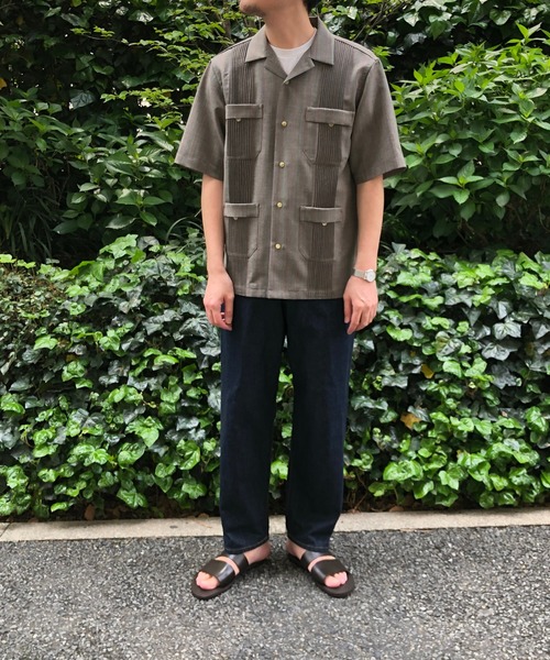 ADAM ET ROPE'（アダムエロペ）の「【NIKKE】キューバビーチ オーバーサイズ開襟シャツ（シャツ/ブラウス・メンズ・ブラウン系その他/ブラック系その他・M/L/XL）」の22枚目の写真