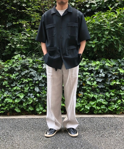 ADAM ET ROPE'（アダムエロペ）の「【NIKKE】キューバビーチ オーバーサイズ開襟シャツ（シャツ/ブラウス・メンズ・ブラウン系その他/ブラック系その他・M/L/XL）」の20枚目の写真