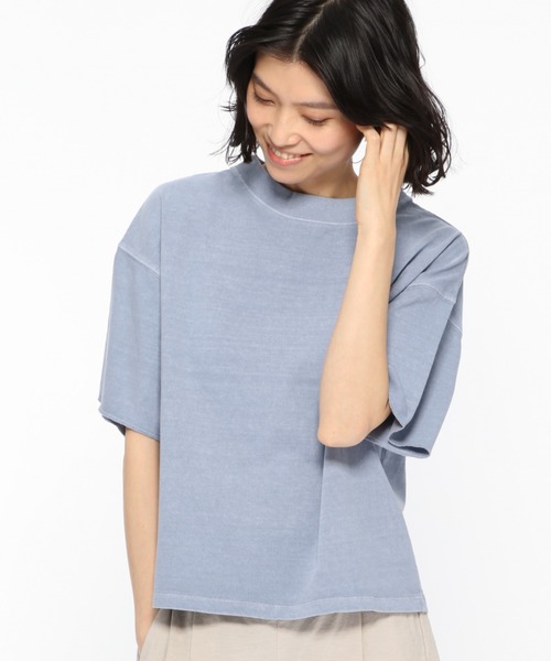 LAKOLE（ラコレ）の「オープンエンドピグメントTシャツ / LAKOLE（Tシャツ/カットソー・レディース・ブラック/ベージュ/ブルー/オフホワイト/ブラウン系その他・MEDIUM/SMALL）」の5枚目の写真