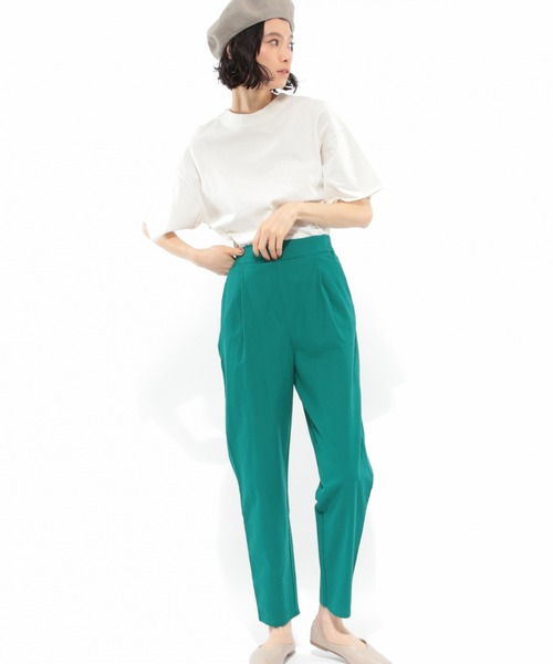 LAKOLE（ラコレ）の「オープンエンドピグメントTシャツ / LAKOLE（Tシャツ/カットソー・レディース・ブラック/ベージュ/ブルー/オフホワイト/ブラウン系その他・MEDIUM/SMALL）」の8枚目の写真