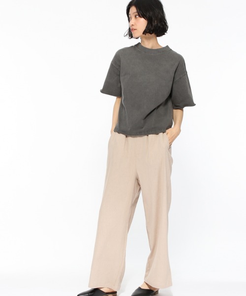 LAKOLE（ラコレ）の「オープンエンドピグメントTシャツ / LAKOLE（Tシャツ/カットソー・レディース・ブラック/ベージュ/ブルー/オフホワイト/ブラウン系その他・MEDIUM/SMALL）」の10枚目の写真