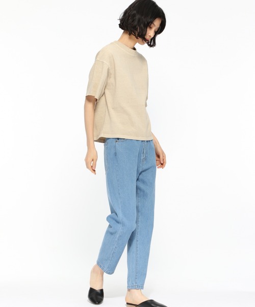 LAKOLE（ラコレ）の「オープンエンドピグメントTシャツ / LAKOLE（Tシャツ/カットソー・レディース・ブラック/ベージュ/ブルー/オフホワイト/ブラウン系その他・MEDIUM/SMALL）」の14枚目の写真