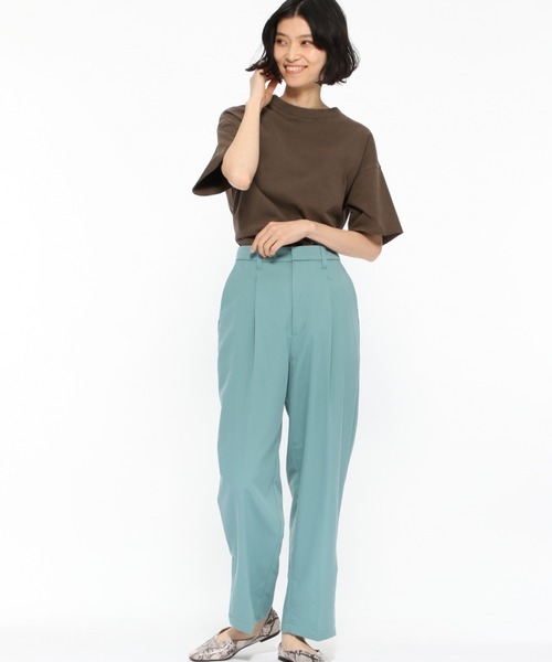 LAKOLE（ラコレ）の「オープンエンドピグメントTシャツ / LAKOLE（Tシャツ/カットソー・レディース・ブラック/ベージュ/ブルー/オフホワイト/ブラウン系その他・MEDIUM/SMALL）」の12枚目の写真