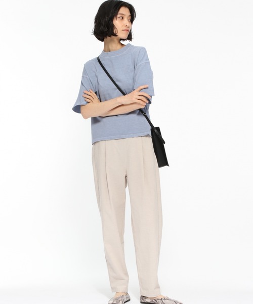 LAKOLE（ラコレ）の「オープンエンドピグメントTシャツ / LAKOLE（Tシャツ/カットソー・レディース・ブラック/ベージュ/ブルー/オフホワイト/ブラウン系その他・MEDIUM/SMALL）」の13枚目の写真