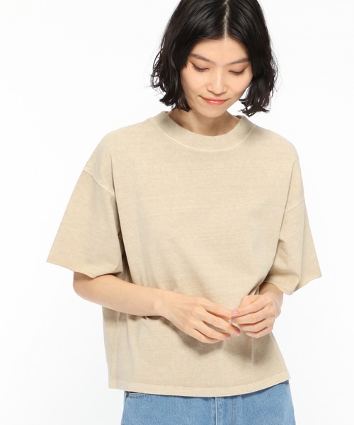 LAKOLE（ラコレ）の「オープンエンドピグメントTシャツ / LAKOLE（Tシャツ/カットソー・レディース・ブラック/ベージュ/ブルー/オフホワイト/ブラウン系その他・MEDIUM/SMALL）」の15枚目の写真