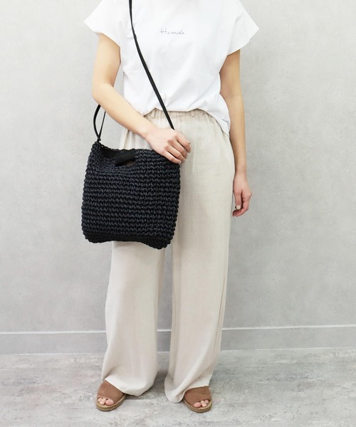 reca（レカ）の「ペーパー2wayショルダーバッグ（かごバッグ・レディース・ブラック/ブラウン/ベージュ・FREE）」の10枚目の写真