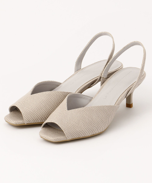 Tiara(ティアラ)の「スクエアトゥーサンダル(サンダル・レディース・キャメル/グレー系その他/ブラウン・23/23.5/24)」の1枚目の写真