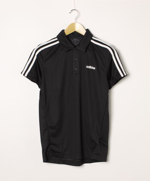 adidas（アディダス）の「アディダス adidas M D2M AR 3ストライプスポロシャツ（ポロシャツ・メンズ・ブラック/ホワイト・M/XXL/XL/S/L）」の2枚目の写真