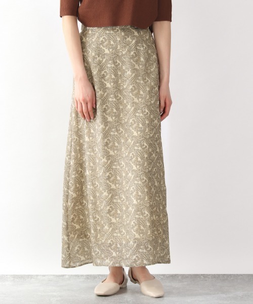 LOWRYS FARM（ローリーズファーム）の「ペイズリースカート　886562（スカート・レディース・ブラウン/イエロー/アイボリー・FREE）」の3枚目の写真