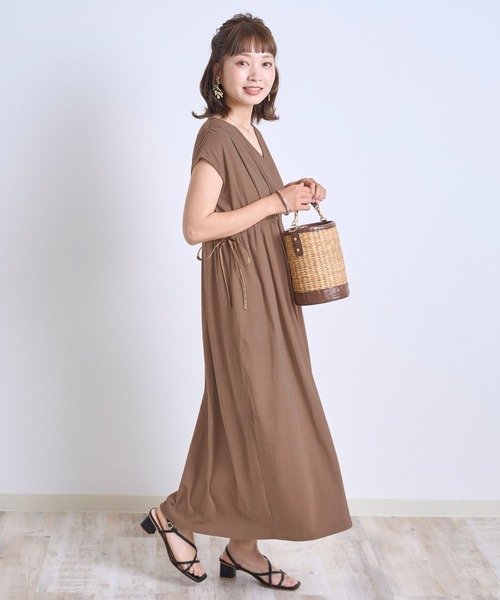 SweetMommy（スウィートマミー）の「授乳/マタニティ カシュクールカットワンピース [選べる2素材]（マタニティウェア/グッズ・レディース・ブラック/ミント/モカ/アイボリー・FREE）」の16枚目の写真