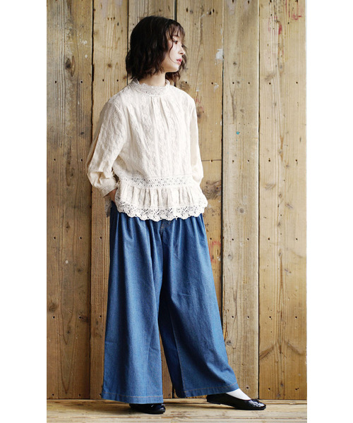 刺繍レース クラシカルAラインブラウス(シャツ/ブラウス)|zootie(ズーティー) 刺繍レース クラシカルAラインブラウス(シャツ/ブラウス)|zootie(ズーティー)