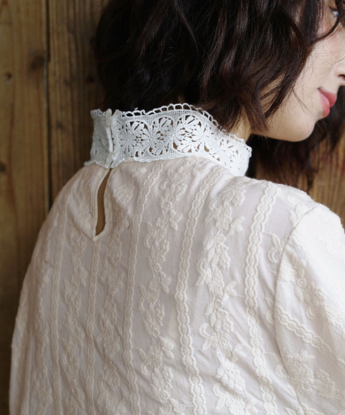 刺繍レース クラシカルAラインブラウス(シャツ/ブラウス)|zootie(ズーティー) 刺繍レース クラシカルAラインブラウス(シャツ/ブラウス)|zootie(ズーティー)
