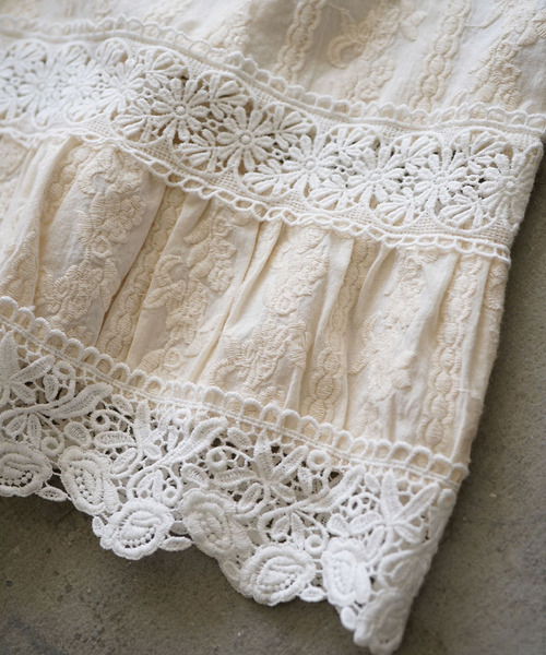 刺繍レース クラシカルAラインブラウス(シャツ/ブラウス)|zootie(ズーティー) 刺繍レース クラシカルAラインブラウス(シャツ/ブラウス)|zootie(ズーティー)