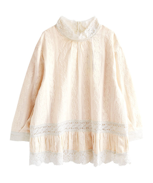 刺繍レース クラシカルAラインブラウス(シャツ/ブラウス)|zootie(ズーティー) 刺繍レース クラシカルAラインブラウス(シャツ/ブラウス)|zootie(ズーティー)