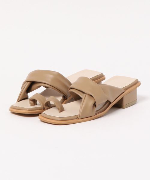 KOBE LETTUCE（コウベレタス）の「ソフトレザー調トングサンダル（サンダル・レディース・ホワイト/ブラック/オレンジ/モカ・LL/S/M/L）」の13枚目の写真