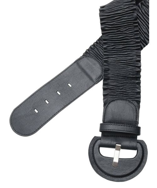 EMODA（エモダ）の「ギャザースムースベルト（ベルト・レディース・ブラック・FREE）」の4枚目の写真