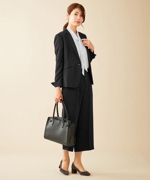 J.PRESS Ladies(J.プレス レディス)の「【ニオイ菌抑制】洗えるヴィーナスダブルクロス テーラードジャケット(テーラードジャケット・レディース・ブラック系/ネイビー系・XS)」の4枚目の写真