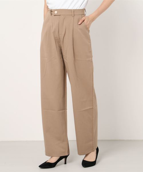 Ritzy（リッツィー）の「ハイウエストリモートストレートパンツ（その他パンツ・レディース・ブラック/ベージュ/グレー・M/L）」の6枚目の写真