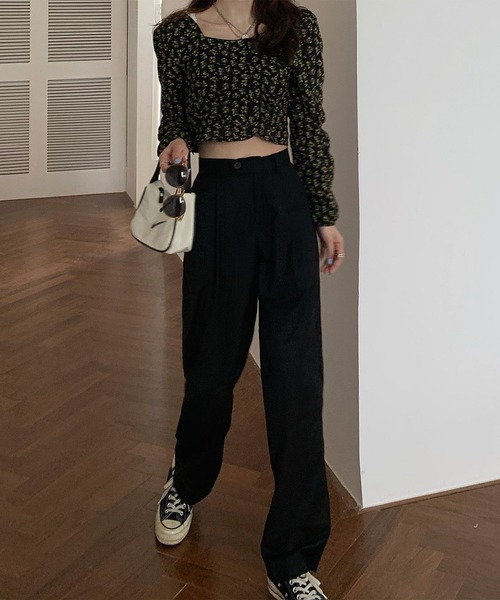 Ritzy（リッツィー）の「ハイウエストリモートストレートパンツ（その他パンツ・レディース・ブラック/ベージュ/グレー・M/L）」の22枚目の写真