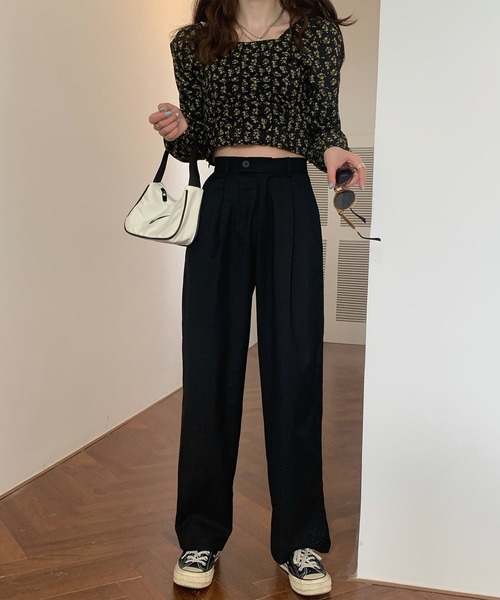 Ritzy（リッツィー）の「ハイウエストリモートストレートパンツ（その他パンツ・レディース・ブラック/ベージュ/グレー・M/L）」の21枚目の写真