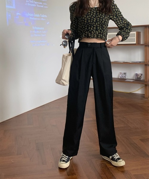 Ritzy（リッツィー）の「ハイウエストリモートストレートパンツ（その他パンツ・レディース・ブラック/ベージュ/グレー・M/L）」の20枚目の写真