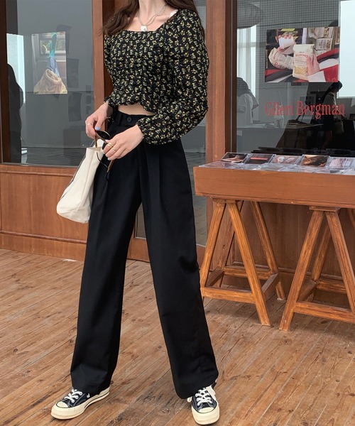 Ritzy（リッツィー）の「ハイウエストリモートストレートパンツ（その他パンツ・レディース・ブラック/ベージュ/グレー・M/L）」の19枚目の写真